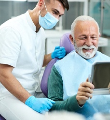 Man seeing dentist