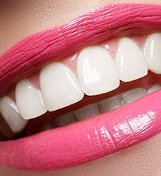 Close up of woman with healthy gums