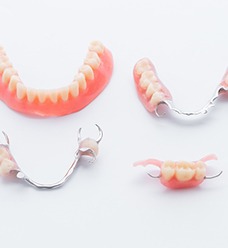 Two full dentures and two partials