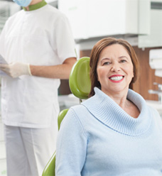 woman in dental chair