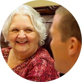 Senior woman smiling at Jacksonville Florida dentist