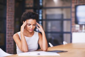 woman stressed worried 