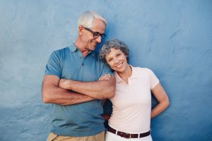 portrait of a smiling older couple