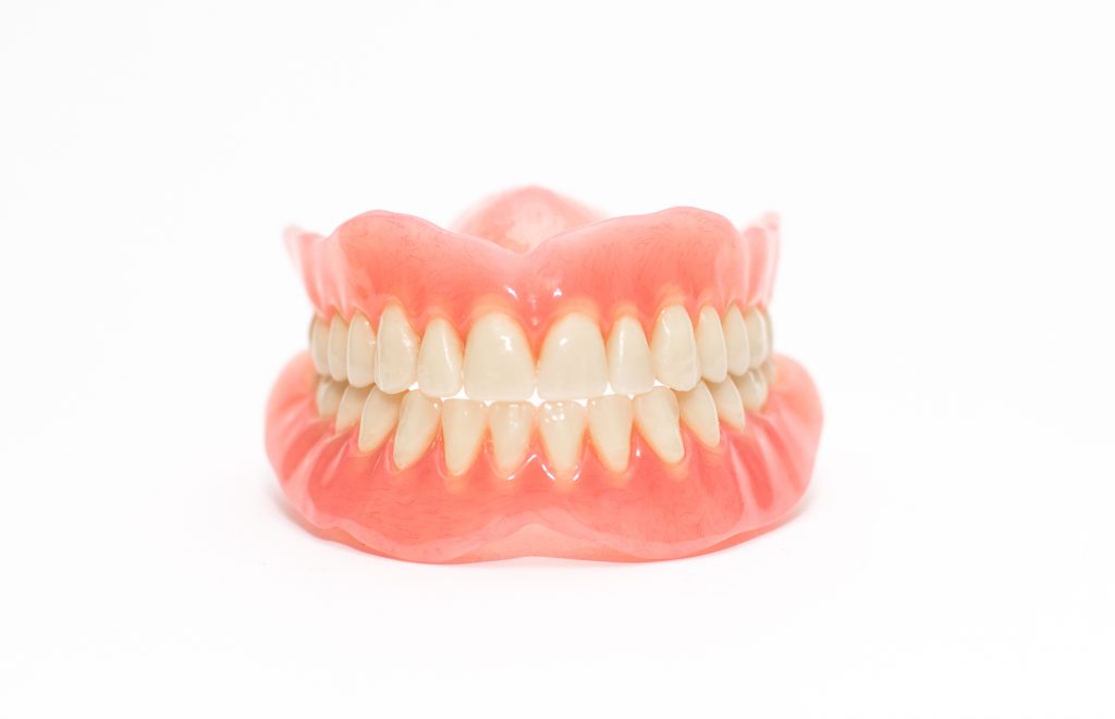 Full denture on a white background