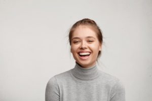 woman smiling 